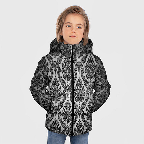 Зимняя куртка для мальчика Гламурный узор / 3D-Черный – фото 3