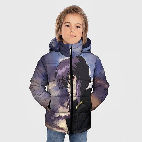 Зимняя куртка для мальчика Призрак в доспехах / 3D-Черный – фото 3