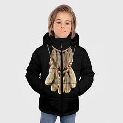 Куртка зимняя для мальчика Золотые перья, цвет: 3D-черный — фото 2