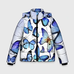 Зимняя куртка для мальчика Голубые бабочки