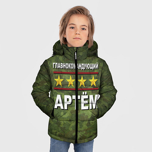 Зимняя куртка для мальчика Главнокомандующий Артём / 3D-Красный – фото 3