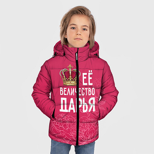 Зимняя куртка для мальчика Её величество Дарья / 3D-Черный – фото 3