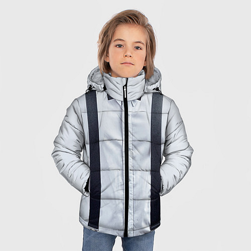 Зимняя куртка для мальчика Рубашка с подтяжками / 3D-Черный – фото 3