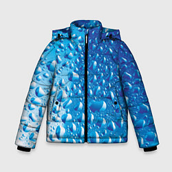 Куртка зимняя для мальчика Капли воды, цвет: 3D-черный