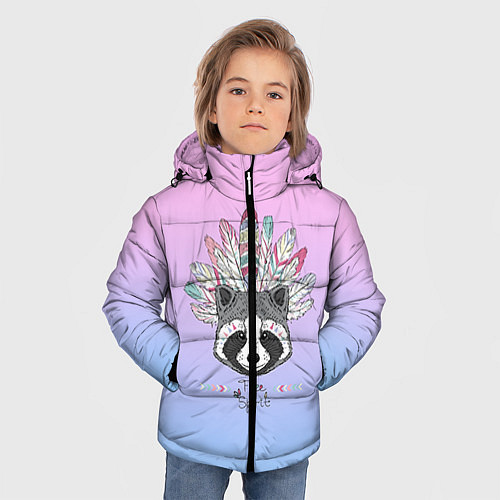 Зимняя куртка для мальчика Raccoon: Free Spirit / 3D-Черный – фото 3