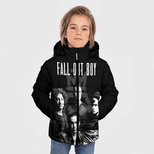 Зимняя куртка для мальчика Fall out boy band / 3D-Черный – фото 3