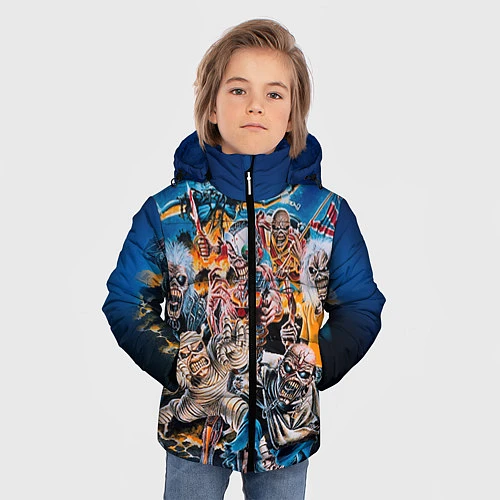 Зимняя куртка для мальчика Iron Maiden: Skeletons / 3D-Черный – фото 3