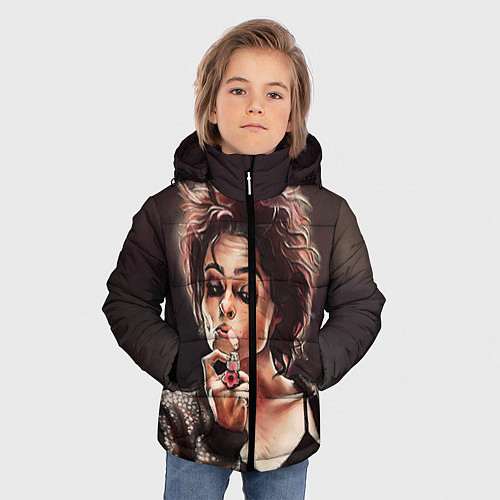 Зимняя куртка для мальчика Марла с сигаретой / 3D-Черный – фото 3