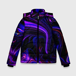 Куртка зимняя для мальчика Цветные разводы, цвет: 3D-черный