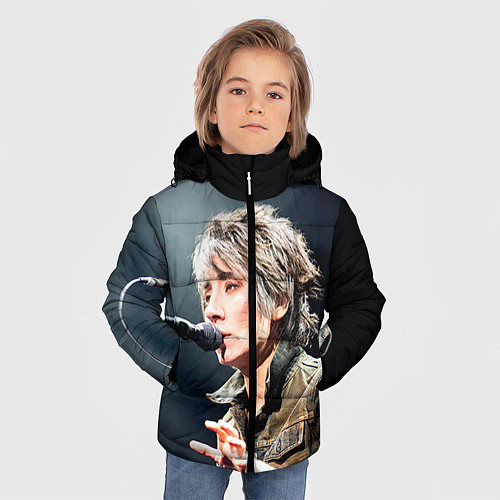 Зимняя куртка для мальчика Земфира поет / 3D-Черный – фото 3