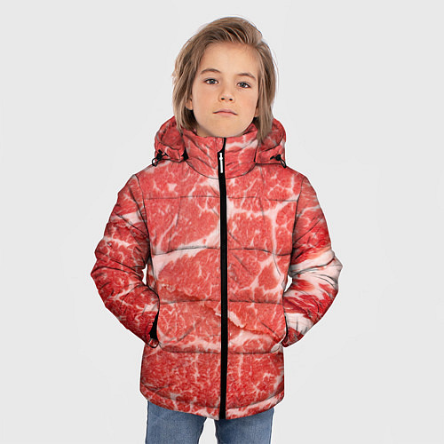 Зимняя куртка для мальчика Кусок мяса / 3D-Черный – фото 3