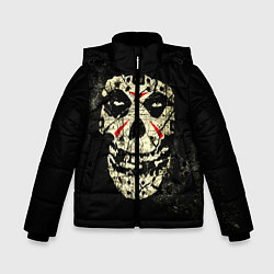 Куртка зимняя для мальчика Misfits: Death Face, цвет: 3D-черный
