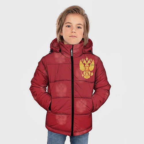 Зимняя куртка для мальчика Сборная России по футболу / 3D-Черный – фото 3