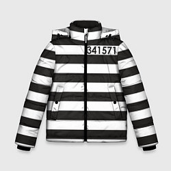 Куртка зимняя для мальчика Заключенный, цвет: 3D-светло-серый