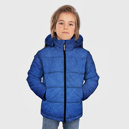 Зимняя куртка для мальчика Текстура / 3D-Светло-серый – фото 3