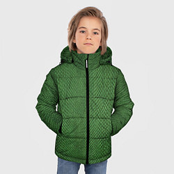 Куртка зимняя для мальчика Змеиная зеленая кожа, цвет: 3D-черный — фото 2