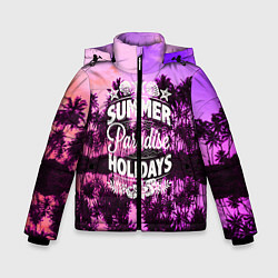 Куртка зимняя для мальчика Hawaii dream 2, цвет: 3D-черный