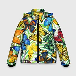 Зимняя куртка для мальчика Тропические бабочки