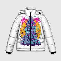 Куртка зимняя для мальчика Hotline Miami: Throne, цвет: 3D-красный