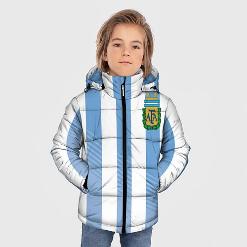 Зимняя куртка для мальчика Сборная Аргентины: ЧМ-2018 / 3D-Черный – фото 3