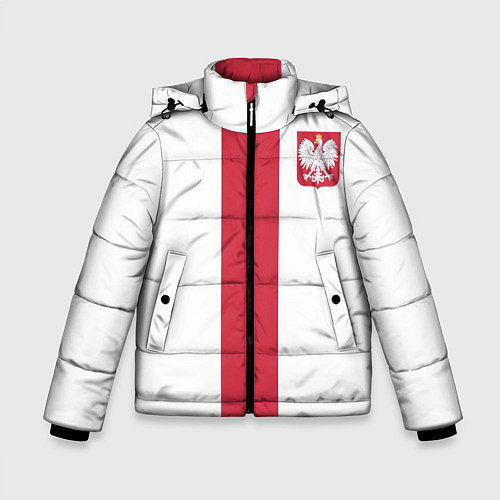 Зимняя куртка для мальчика Сборная Польши по футболу / 3D-Светло-серый – фото 1