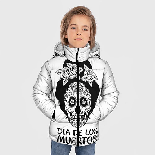 Зимняя куртка для мальчика День мертвецов / 3D-Черный – фото 3