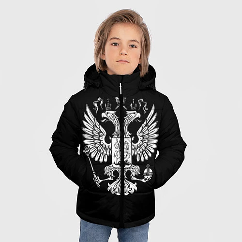Зимняя куртка для мальчика Двуглавый орел / 3D-Черный – фото 3