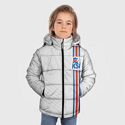 Куртка зимняя для мальчика Сборная Исландии по футболу, цвет: 3D-светло-серый — фото 2