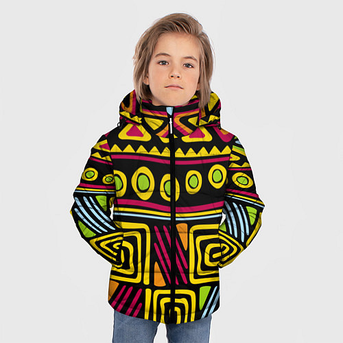 Зимняя куртка для мальчика Африка / 3D-Черный – фото 3
