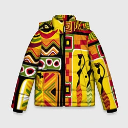Куртка зимняя для мальчика Африка, цвет: 3D-черный