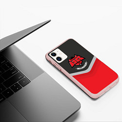 Чехол iPhone 11 матовый HellRaisers Uniform, цвет: 3D-светло-розовый — фото 2