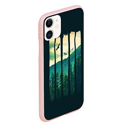 Чехол iPhone 11 матовый Green Life, цвет: 3D-светло-розовый — фото 2