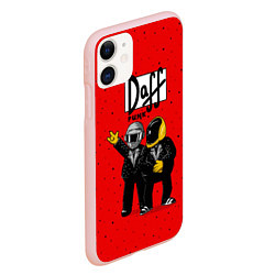 Чехол iPhone 11 матовый Daff Punk, цвет: 3D-светло-розовый — фото 2