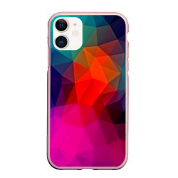 Чехол iPhone 11 матовый Abstraction, цвет: 3D-светло-розовый