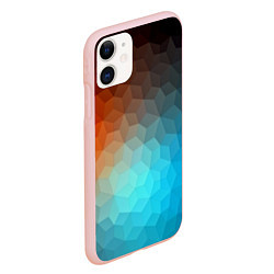 Чехол iPhone 11 матовый Битва абстракций, цвет: 3D-светло-розовый — фото 2