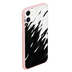 Чехол iPhone 11 матовый Black & white, цвет: 3D-светло-розовый — фото 2