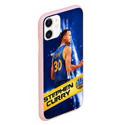 Чехол iPhone 11 матовый Golden State Warriors 8, цвет: 3D-светло-розовый — фото 2