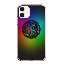 Чехол iPhone 11 матовый Coldplay Colour, цвет: 3D-светло-розовый
