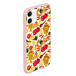 Чехол iPhone 11 матовый Народная кухня, цвет: 3D-светло-розовый — фото 2
