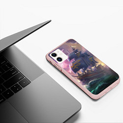 Чехол iPhone 11 матовый Sea of thieves, цвет: 3D-светло-розовый — фото 2