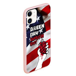 Чехол iPhone 11 матовый Green Day American Idiot, цвет: 3D-светло-розовый — фото 2