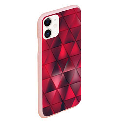 Чехол iPhone 11 матовый Dark Red, цвет: 3D-светло-розовый — фото 2