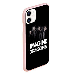 Чехол iPhone 11 матовый Imagine Dragons: Boy Band, цвет: 3D-светло-розовый — фото 2