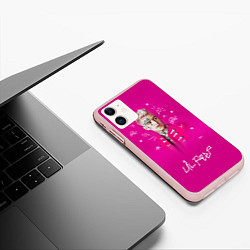 Чехол iPhone 11 матовый Lil Peep: Pink Light, цвет: 3D-светло-розовый — фото 2