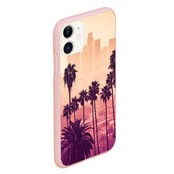 Чехол iPhone 11 матовый Los Angeles, цвет: 3D-светло-розовый — фото 2