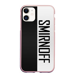 Чехол iPhone 11 матовый SMIRNOFF, цвет: 3D-светло-розовый