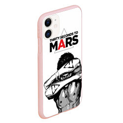 Чехол iPhone 11 матовый 30 STM: Jared Leto, цвет: 3D-светло-розовый — фото 2