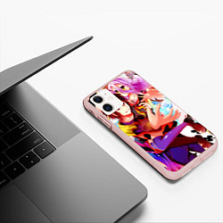 Чехол iPhone 11 матовый No Game No Life, цвет: 3D-светло-розовый — фото 2