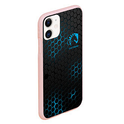 Чехол iPhone 11 матовый Team Liquid: Carbon Style, цвет: 3D-светло-розовый — фото 2
