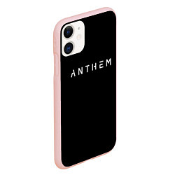 Чехол iPhone 11 матовый ANTHEM: Black Style, цвет: 3D-светло-розовый — фото 2